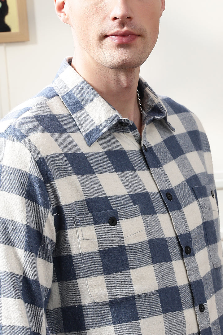 Flannel: Blue Checks Shirt