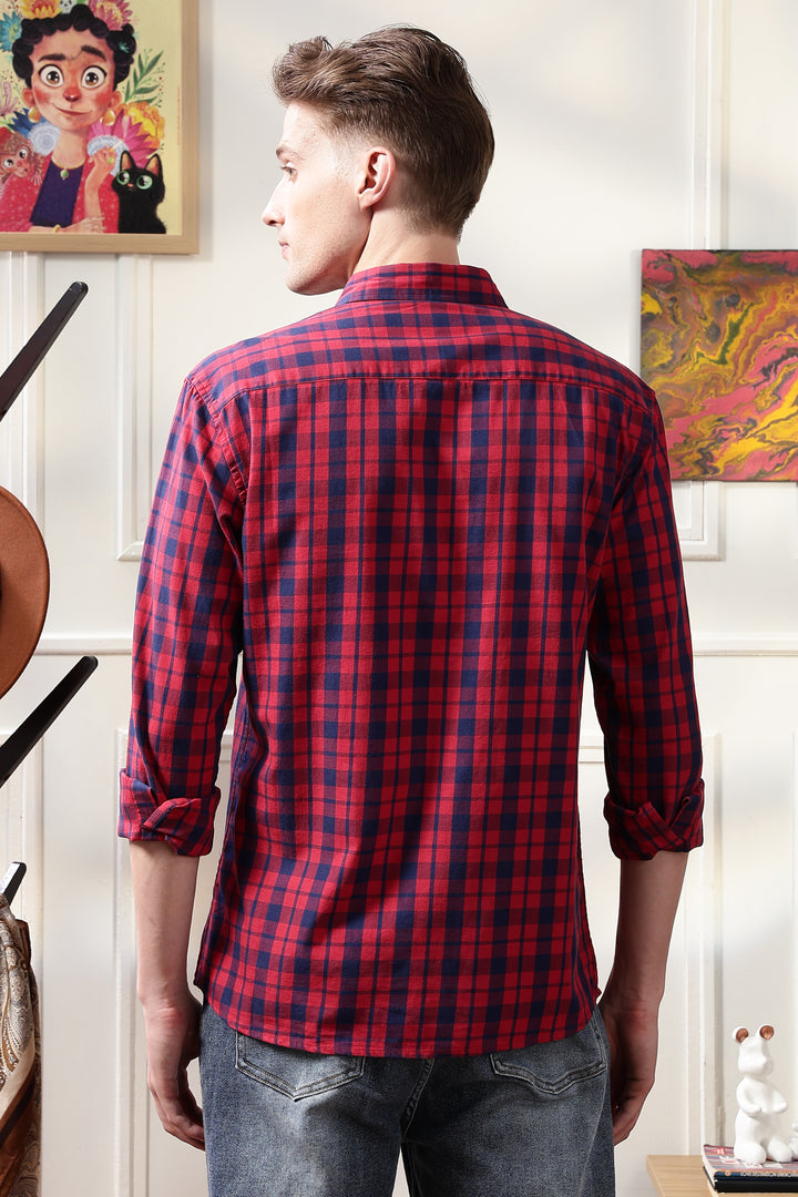 Twill: Red Checks Shirt
