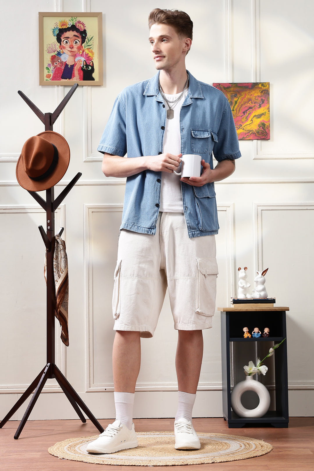 Denims: Multi Pocket Oversized Shirt