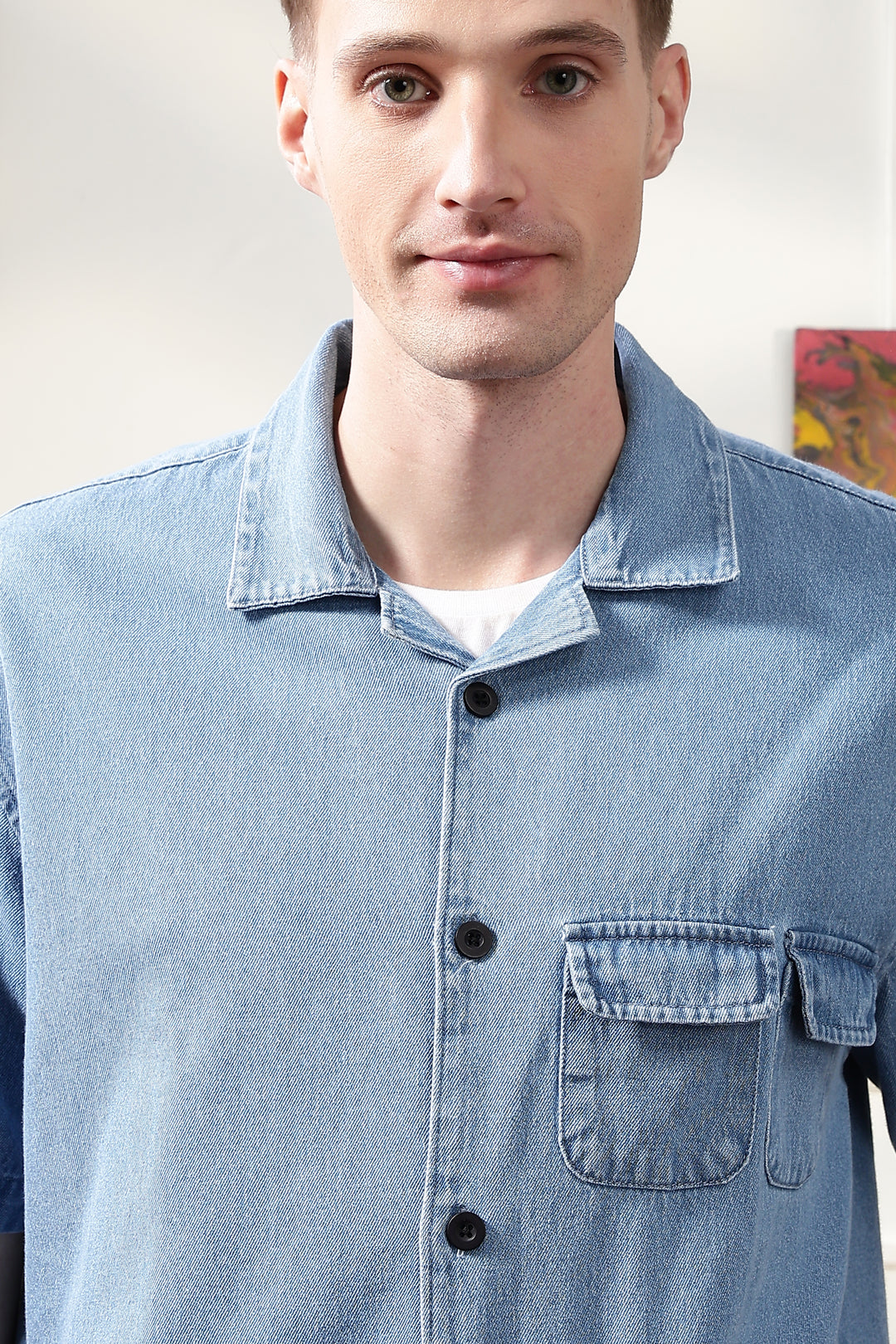 Denims: Multi Pocket Oversized Shirt