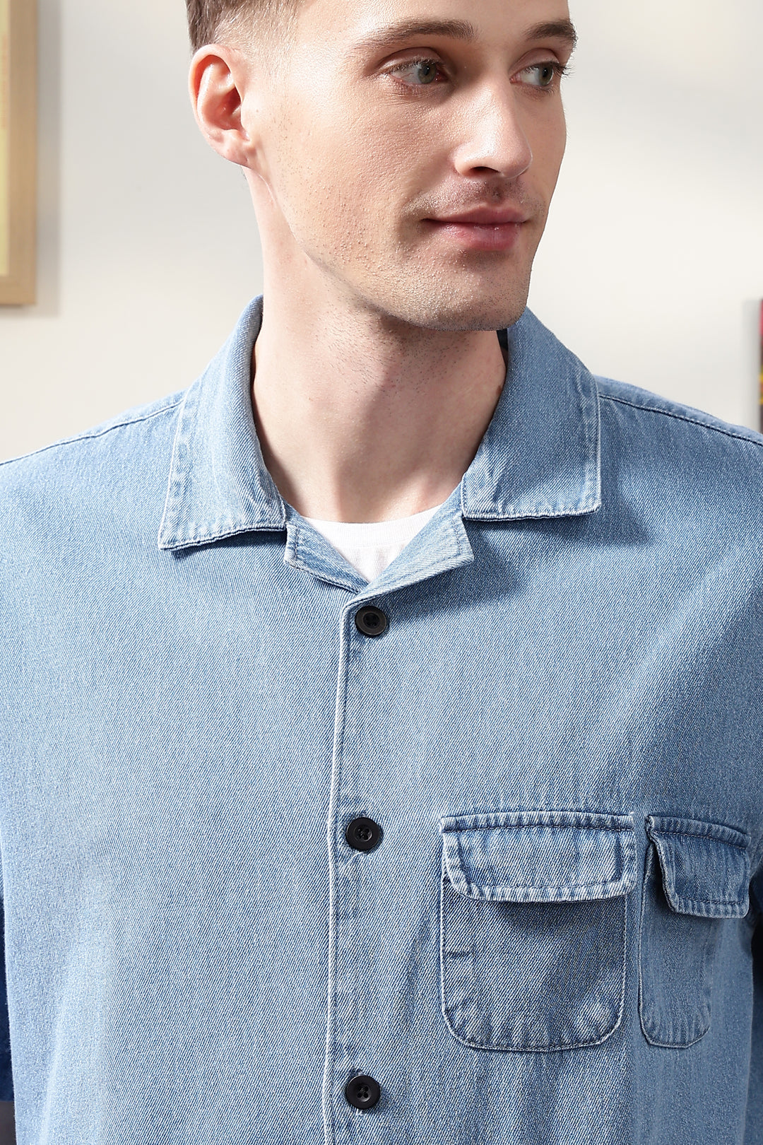 Denims: Multi Pocket Oversized Shirt