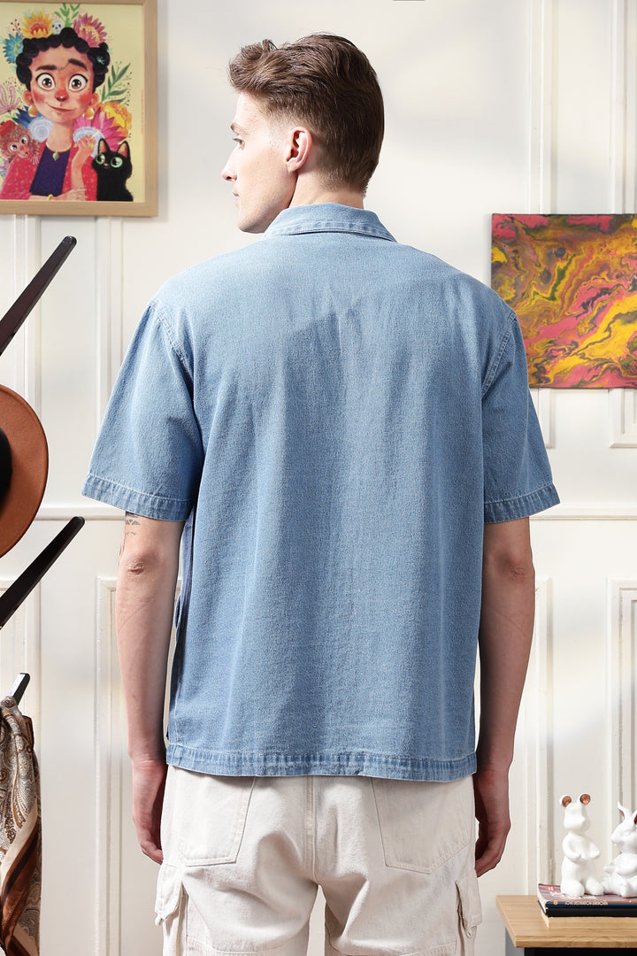 Denims: Multi Pocket Oversized Shirt