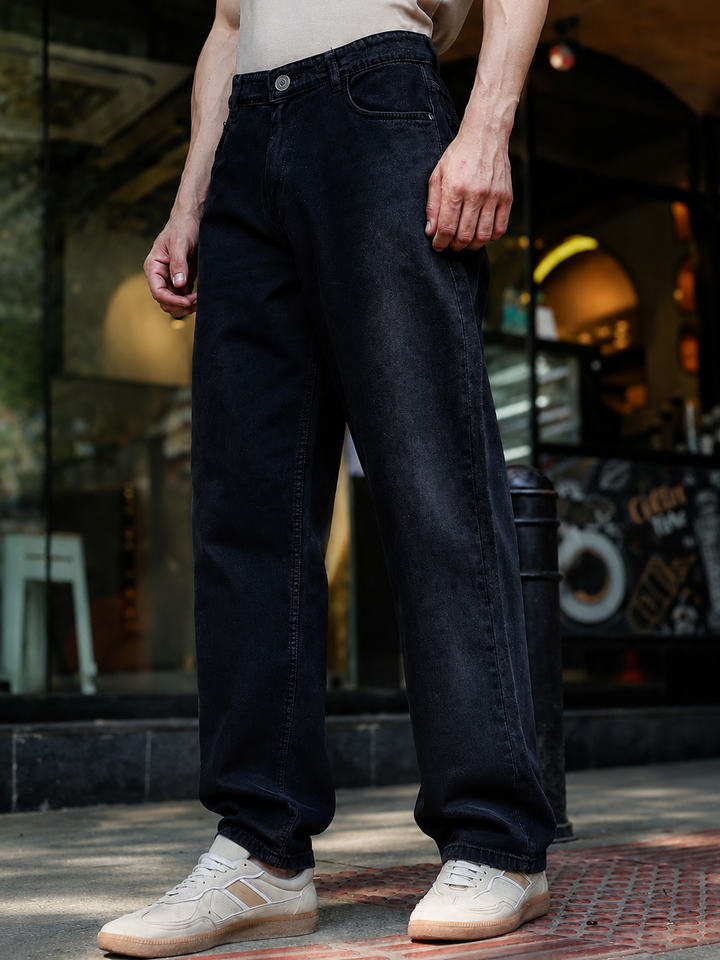 Side Faded: Black Jeans