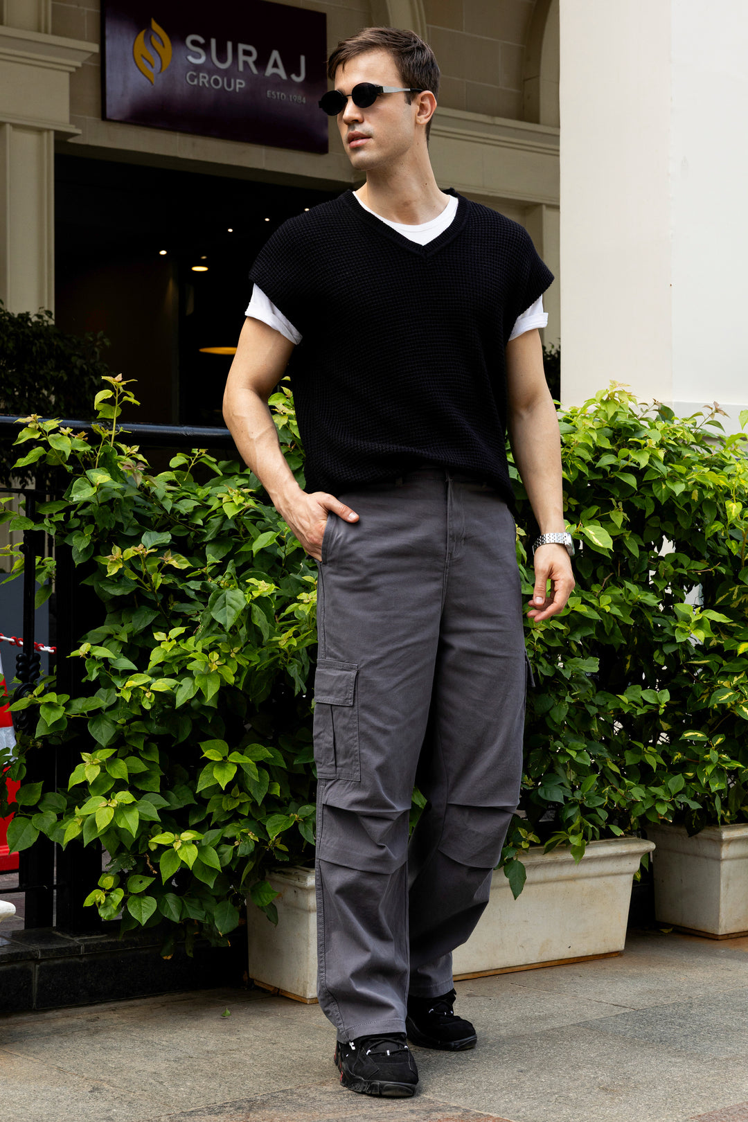 Parachute : Grey Baggy Cargo Pants