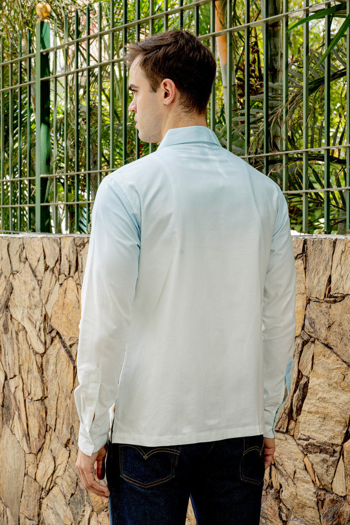 Scenic coastline Oxford Printed Shirt