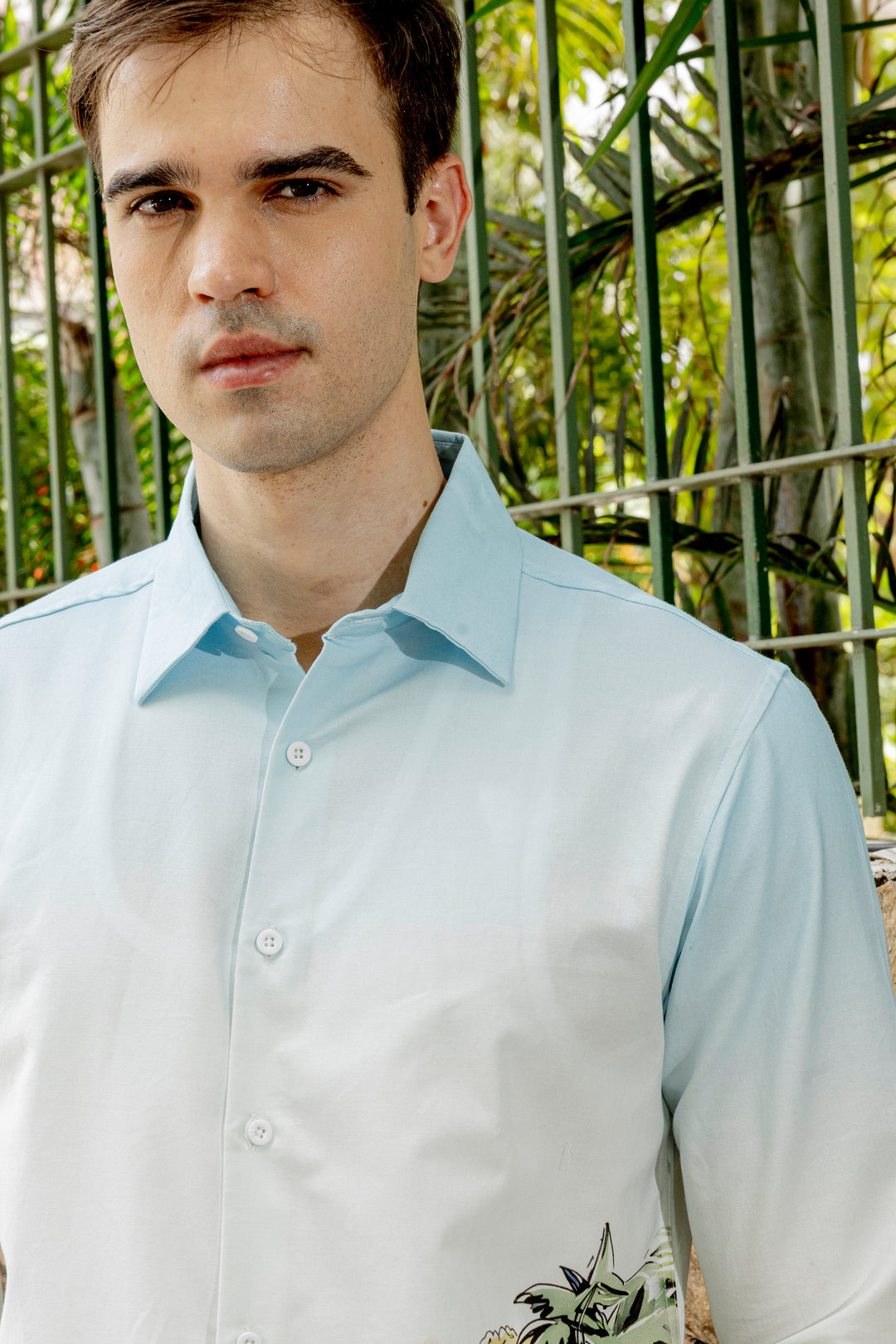 Scenic coastline Oxford Printed Shirt