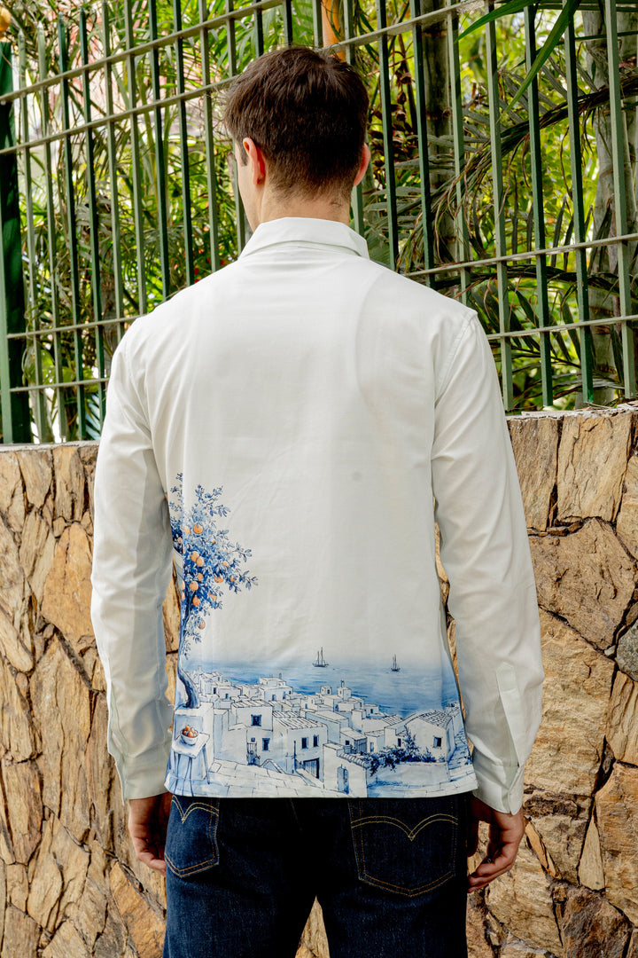 Greek Landscape : Oxford Printed Shirt