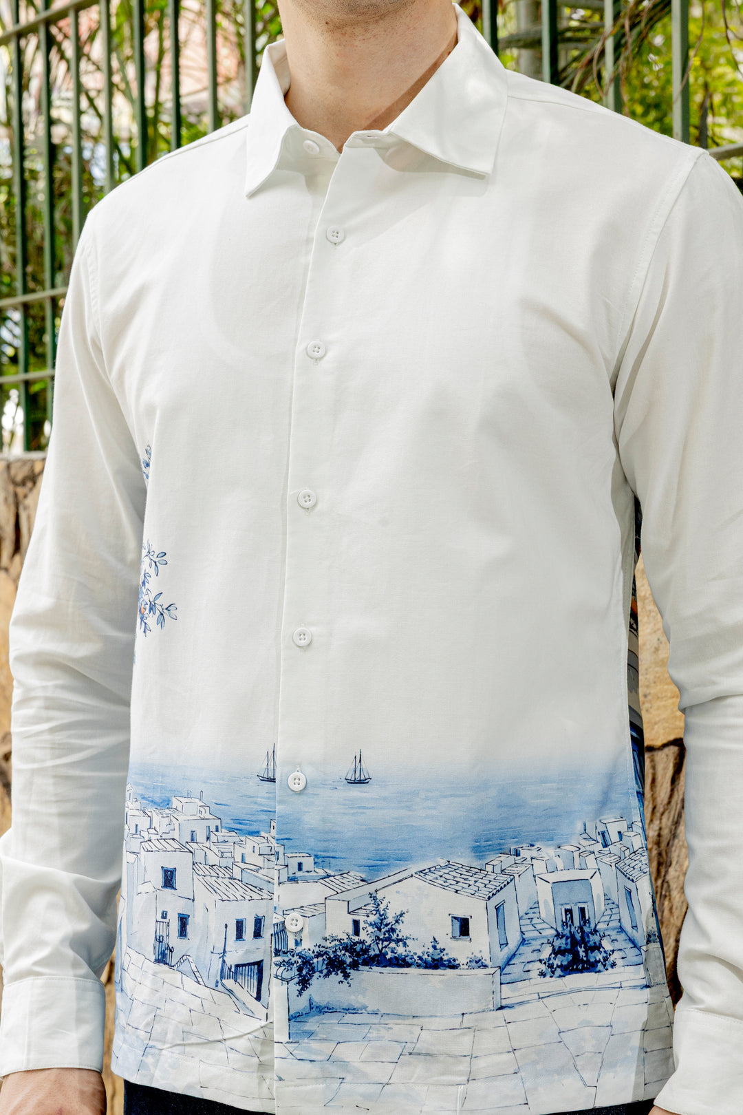 Greek Landscape : Oxford Printed Shirt