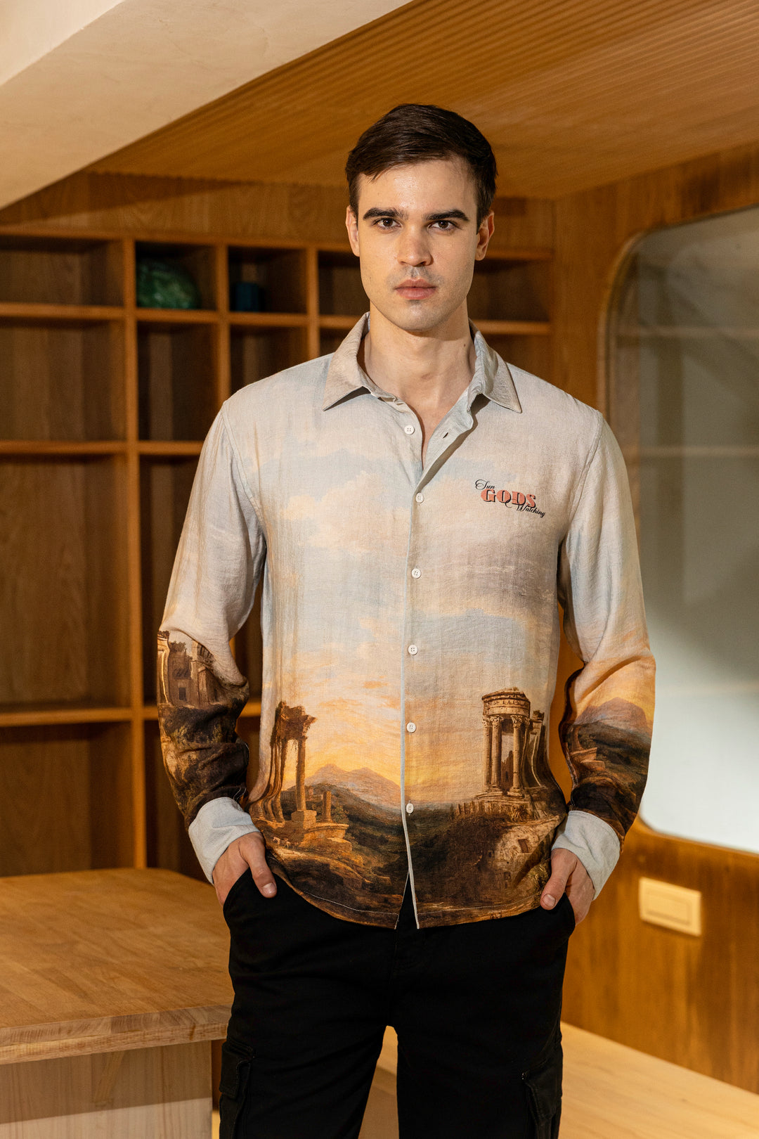 Greek God : Textured Fabric Shirt