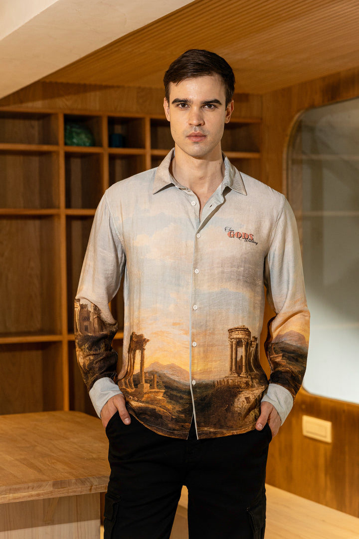 Greek God : Textured Fabric Shirt