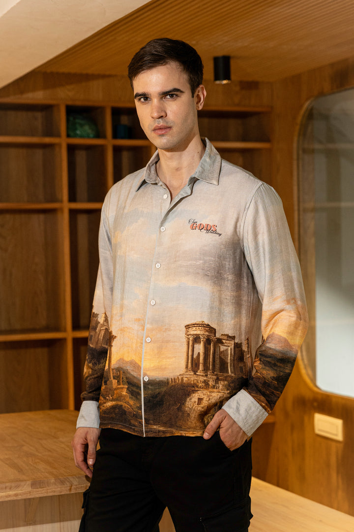 Greek God : Textured Fabric Shirt