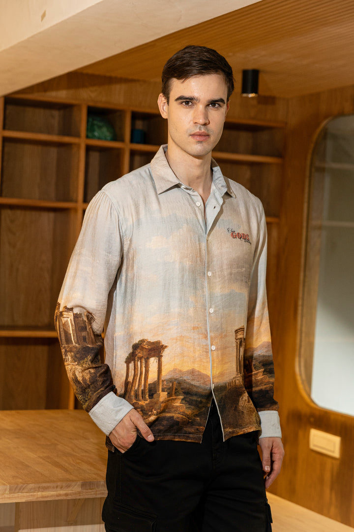 Greek God : Textured Fabric Shirt