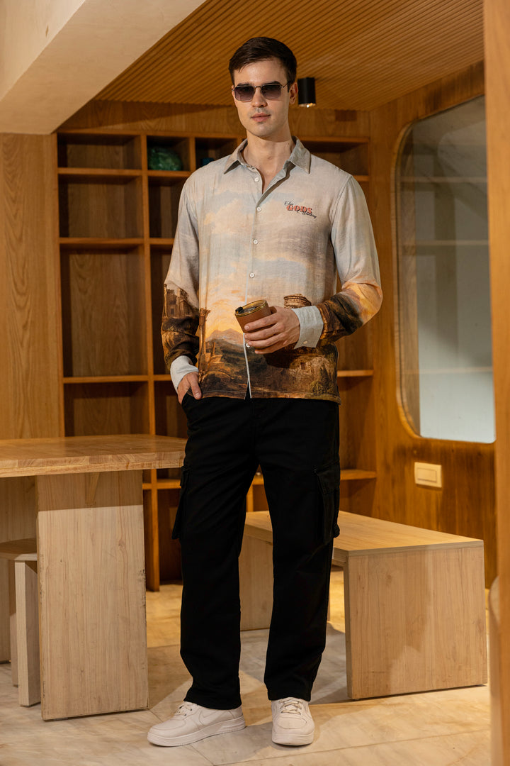 Greek God : Textured Fabric Shirt