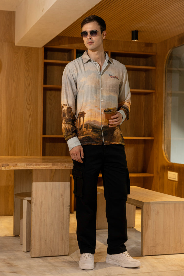 Greek God : Textured Fabric Shirt