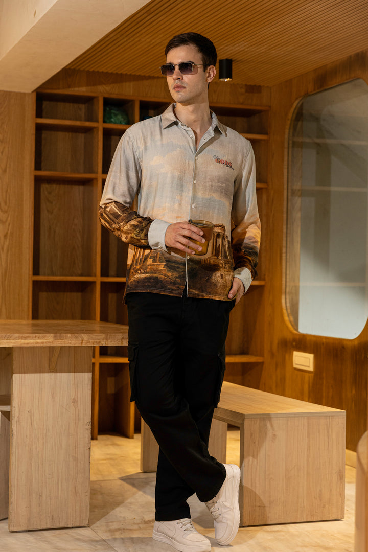 Greek God : Textured Fabric Shirt