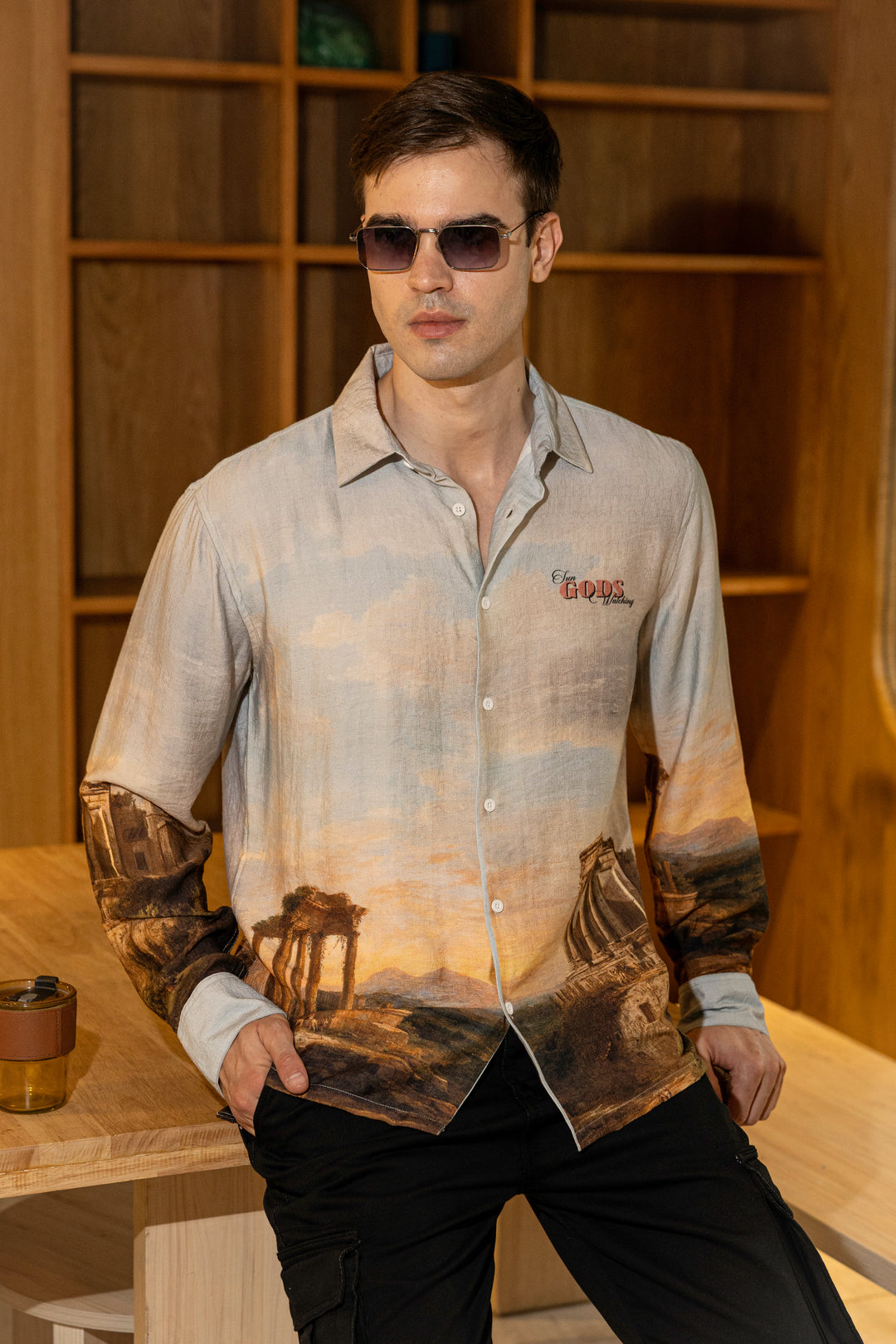 Greek God : Textured Fabric Shirt