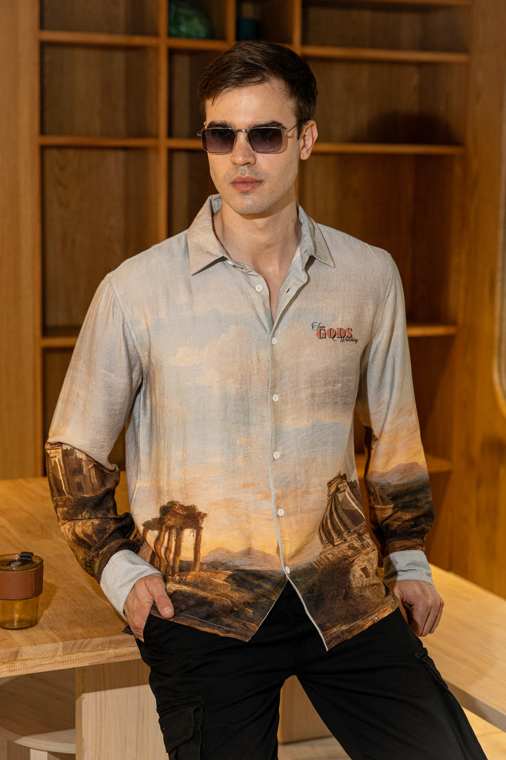 Greek God : Textured Fabric Shirt