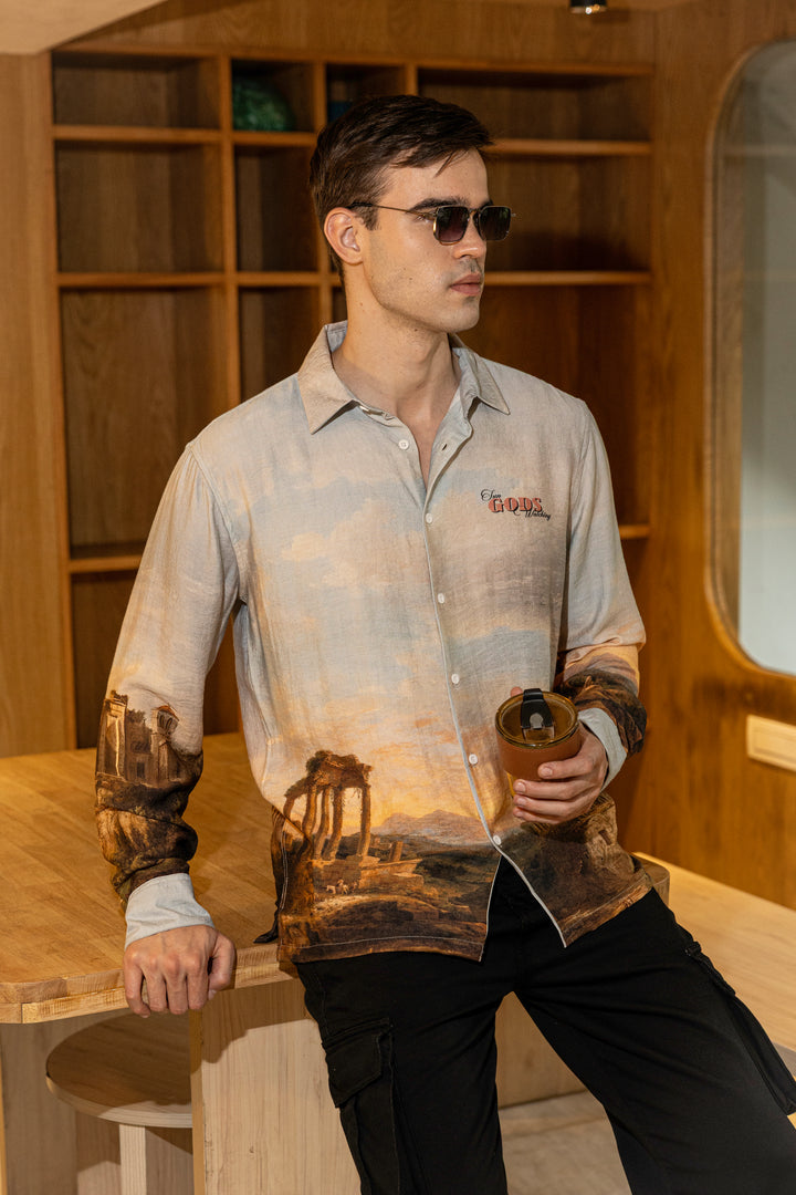 Greek God : Textured Fabric Shirt