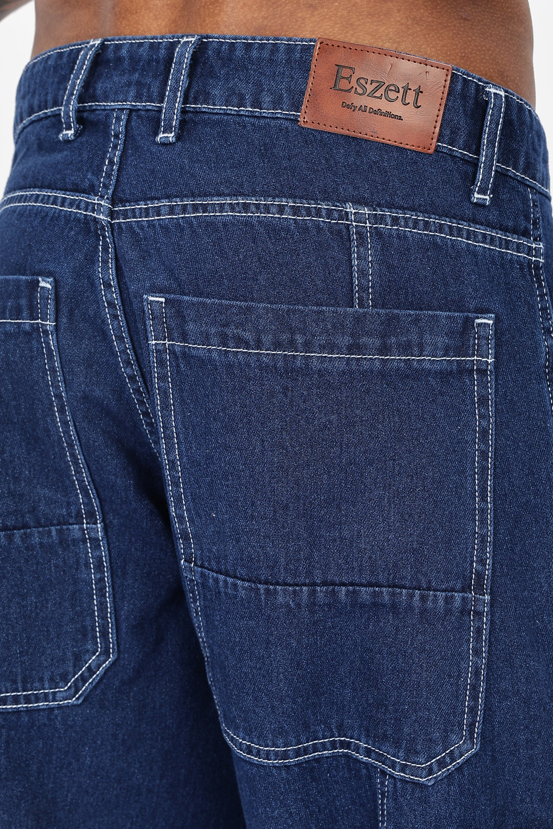 Denims: Blue Baggy Cargo Pant