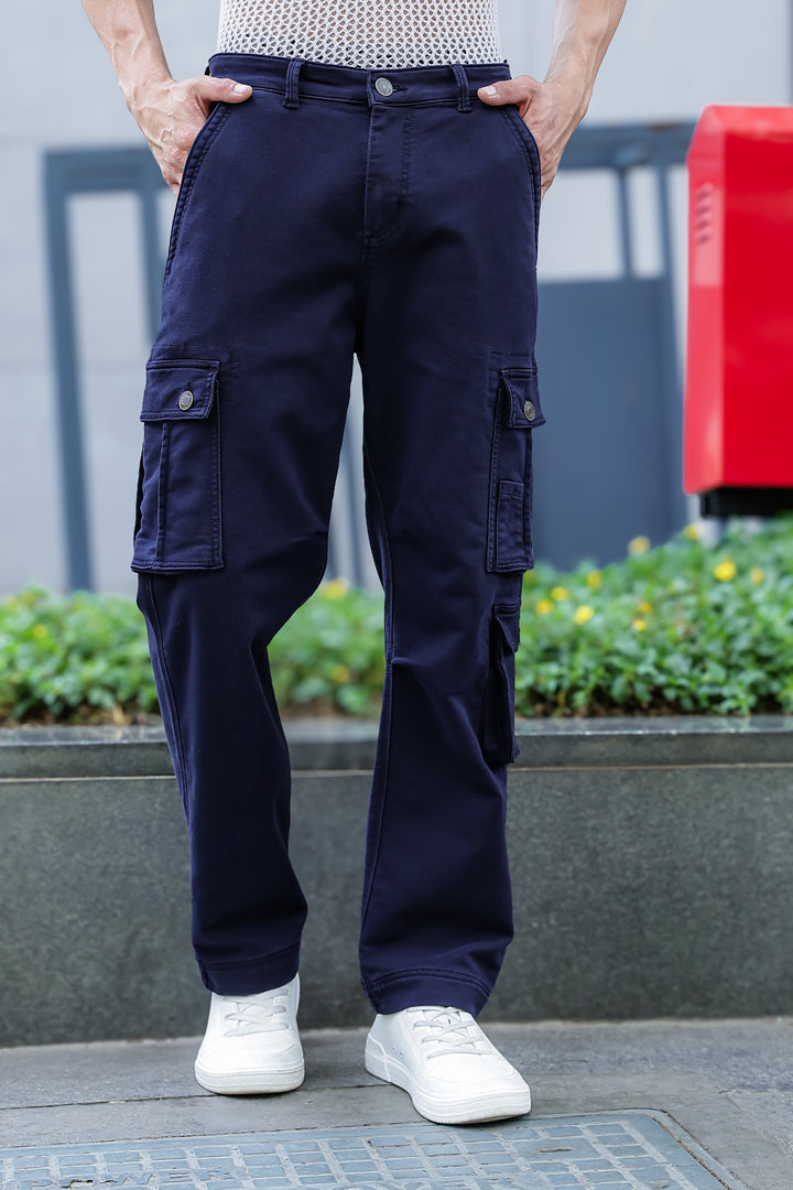 Over Dyed : Navy Cargo Pants