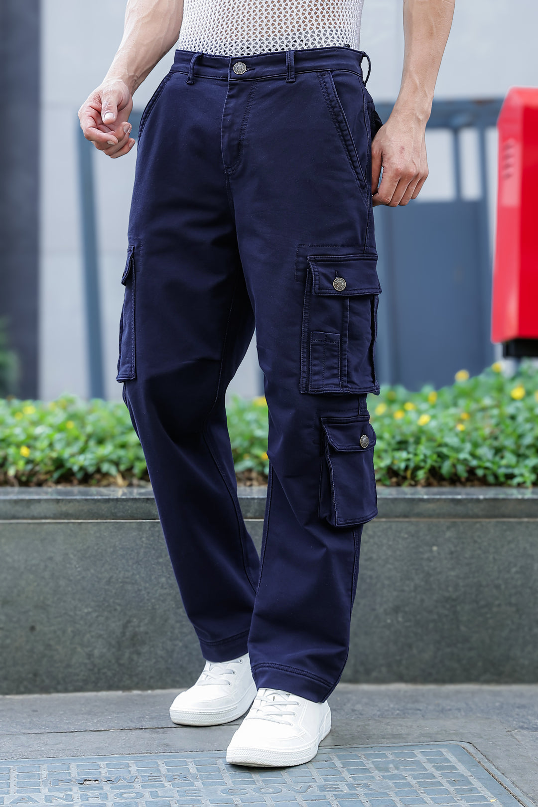 Over Dyed : Navy Cargo Pants