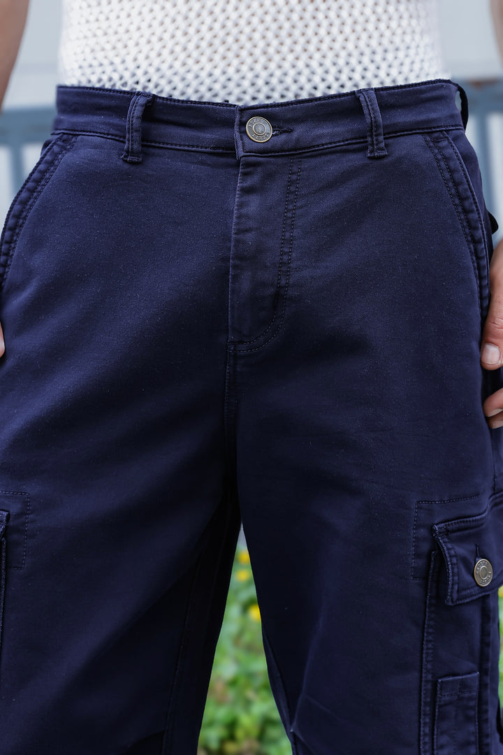 Over Dyed : Navy Cargo Pants