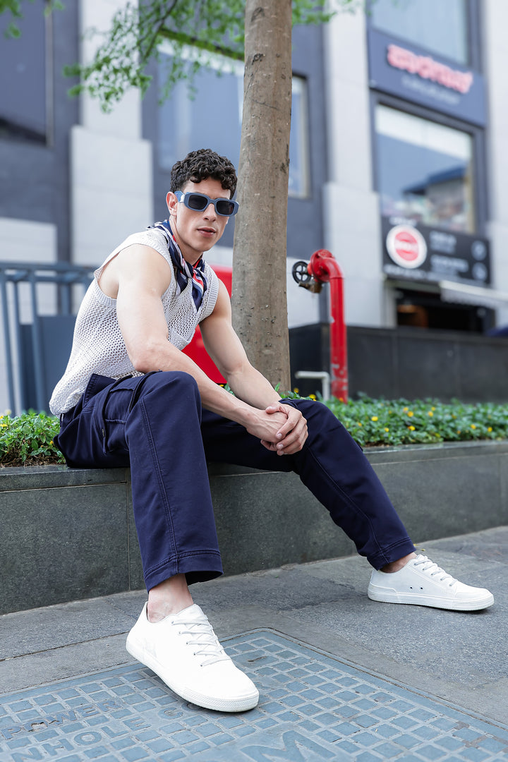 Over Dyed : Navy Cargo Pants