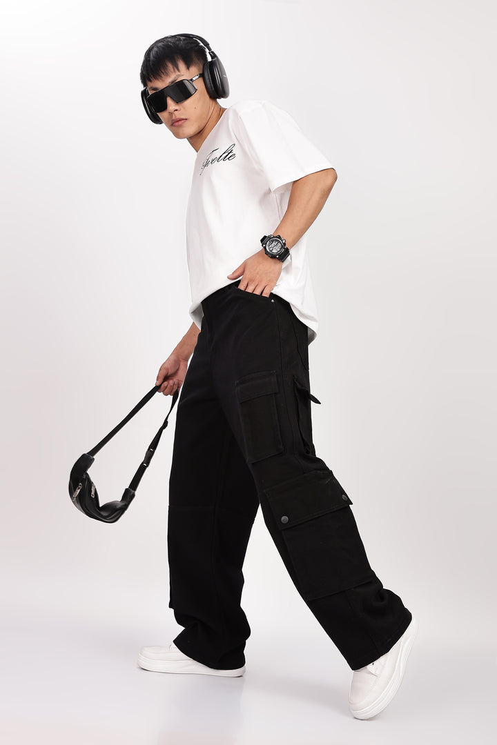 Classic: Black Twill Cargo Pants