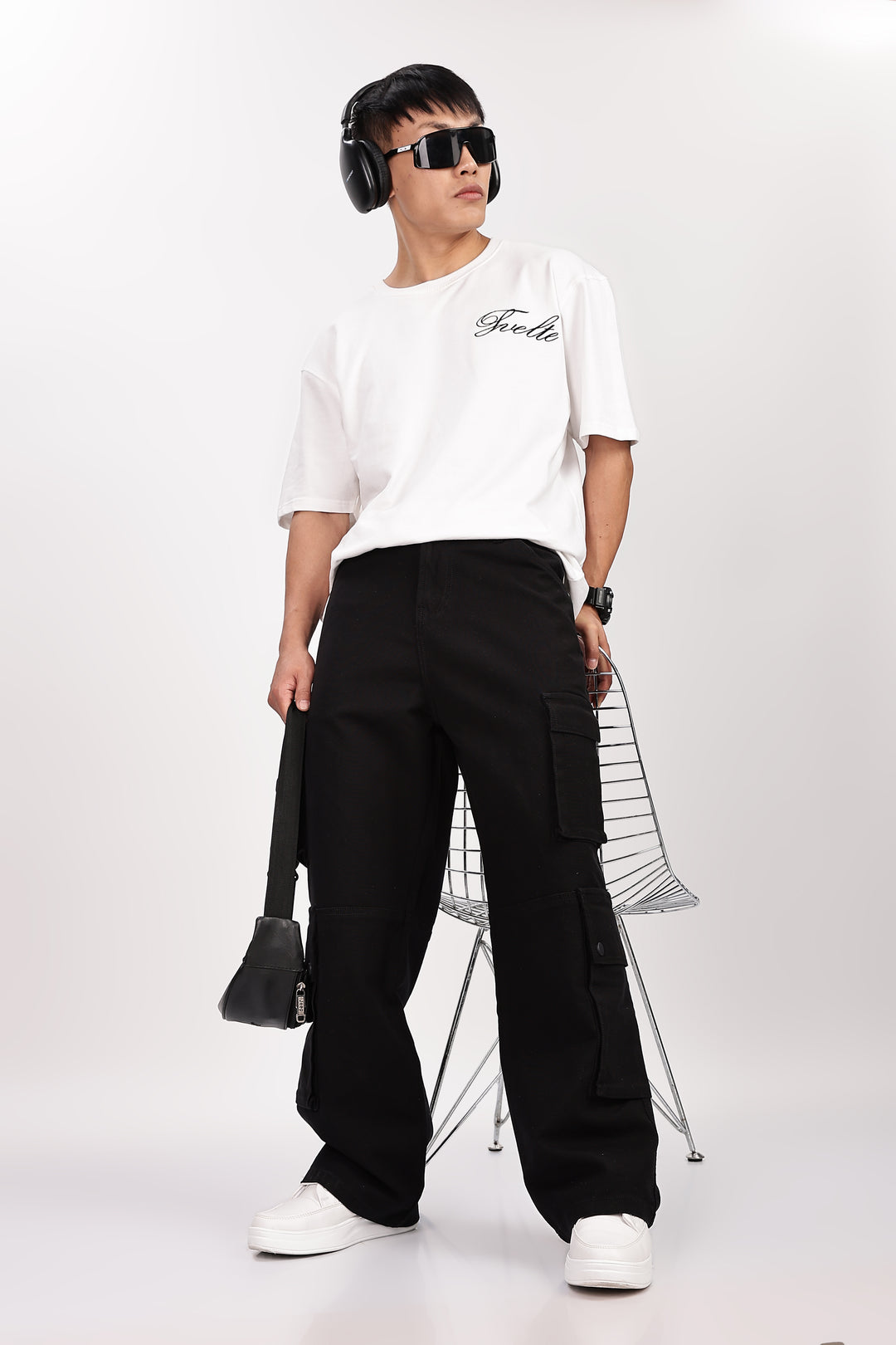 Classic: Black Twill Cargo Pants