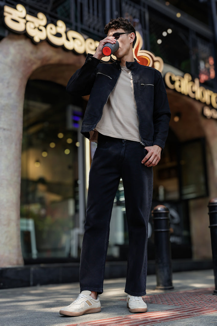 Side Faded: Black Jeans