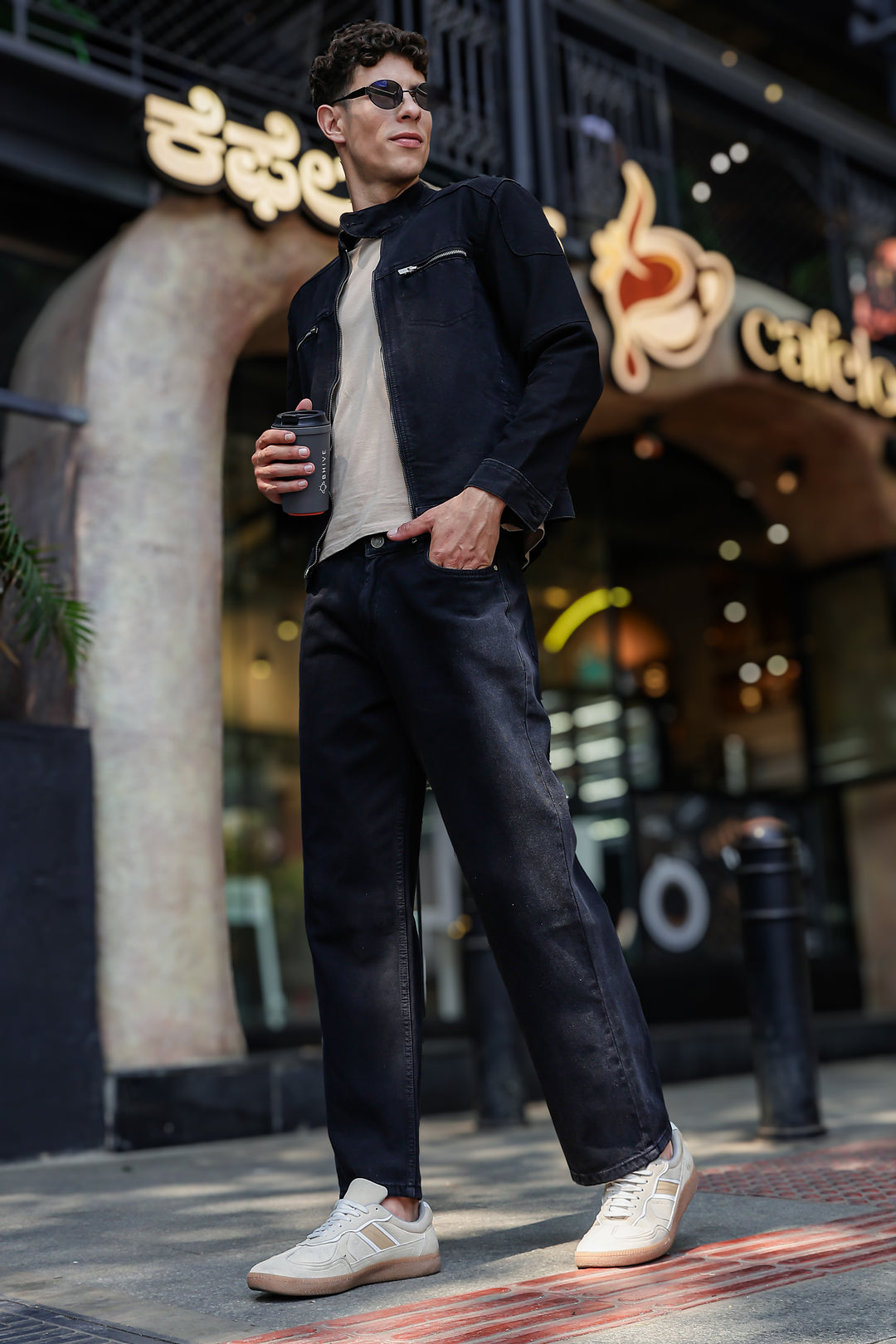 Side Faded: Black Jeans