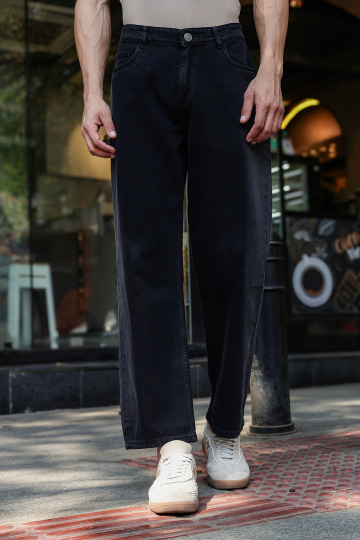 Side Faded: Black Jeans