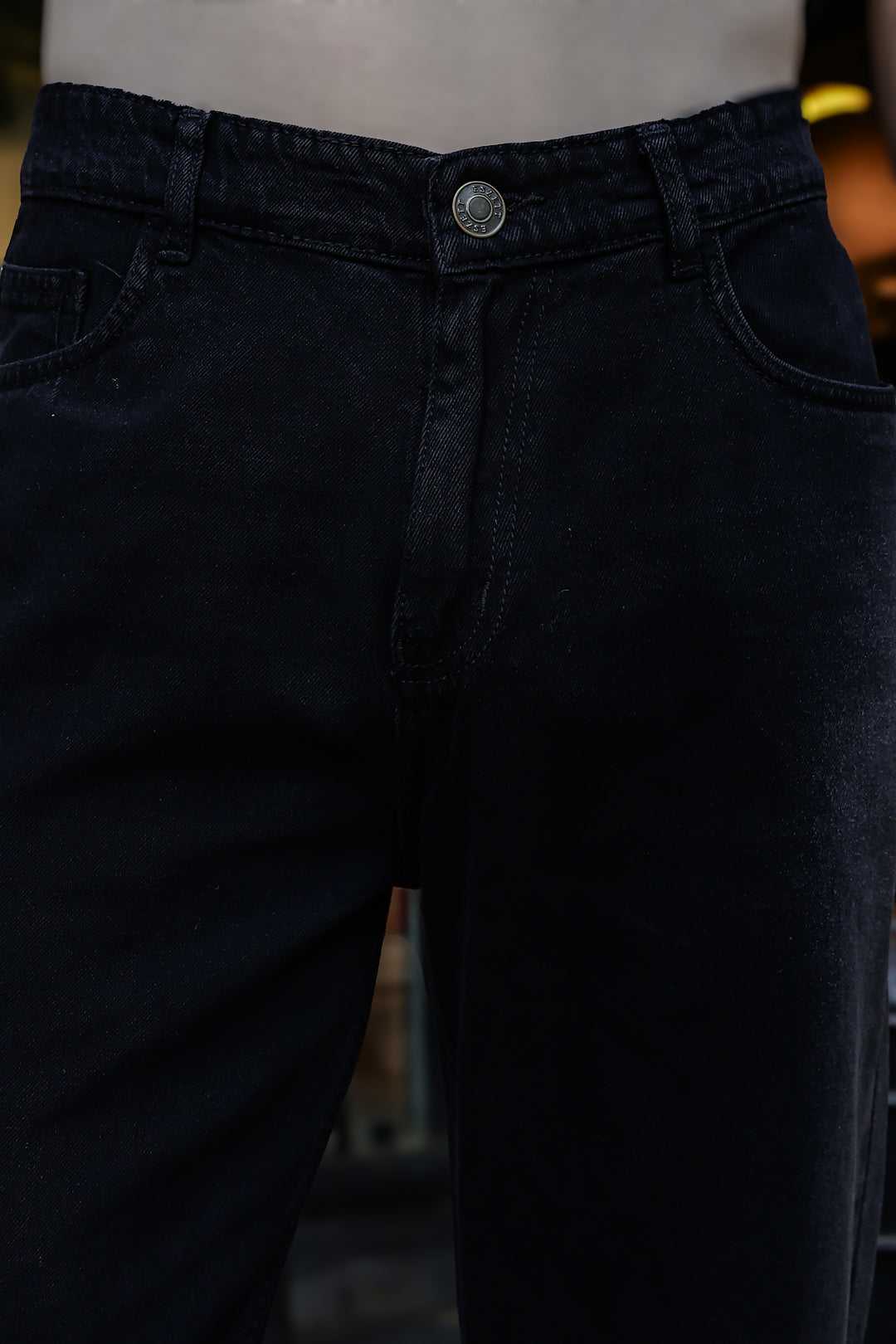 Side Faded: Black Jeans