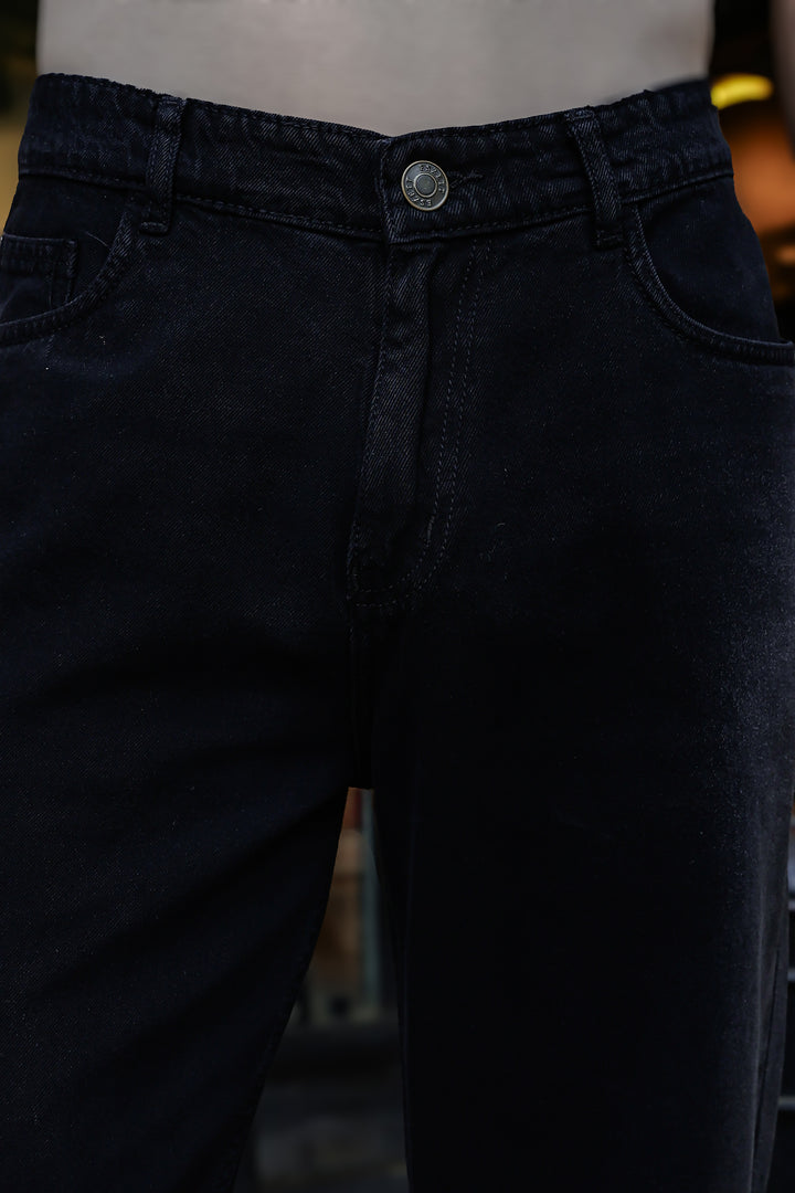 Side Faded: Black Jeans