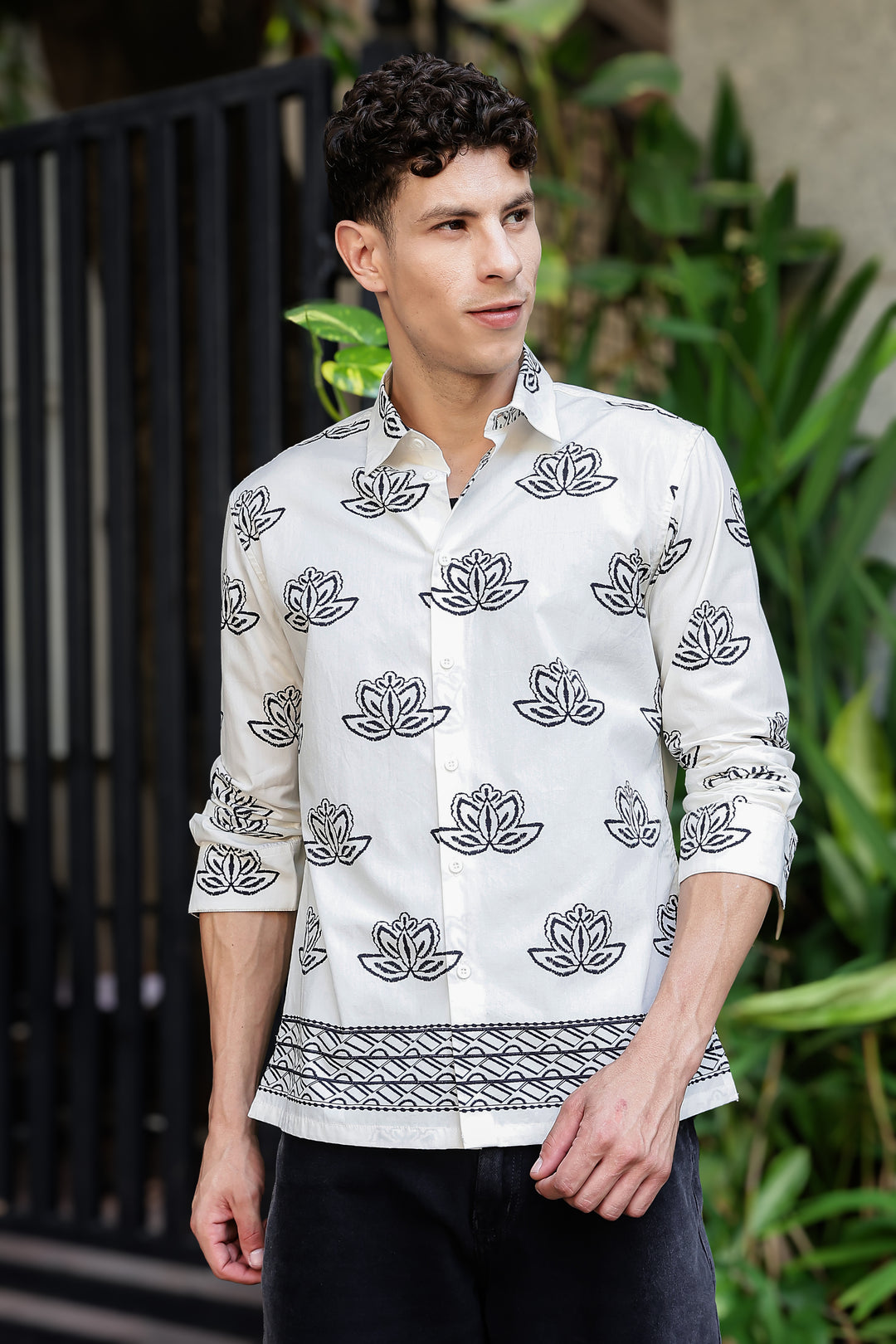 Way of Life: Printed Cotton Shirt