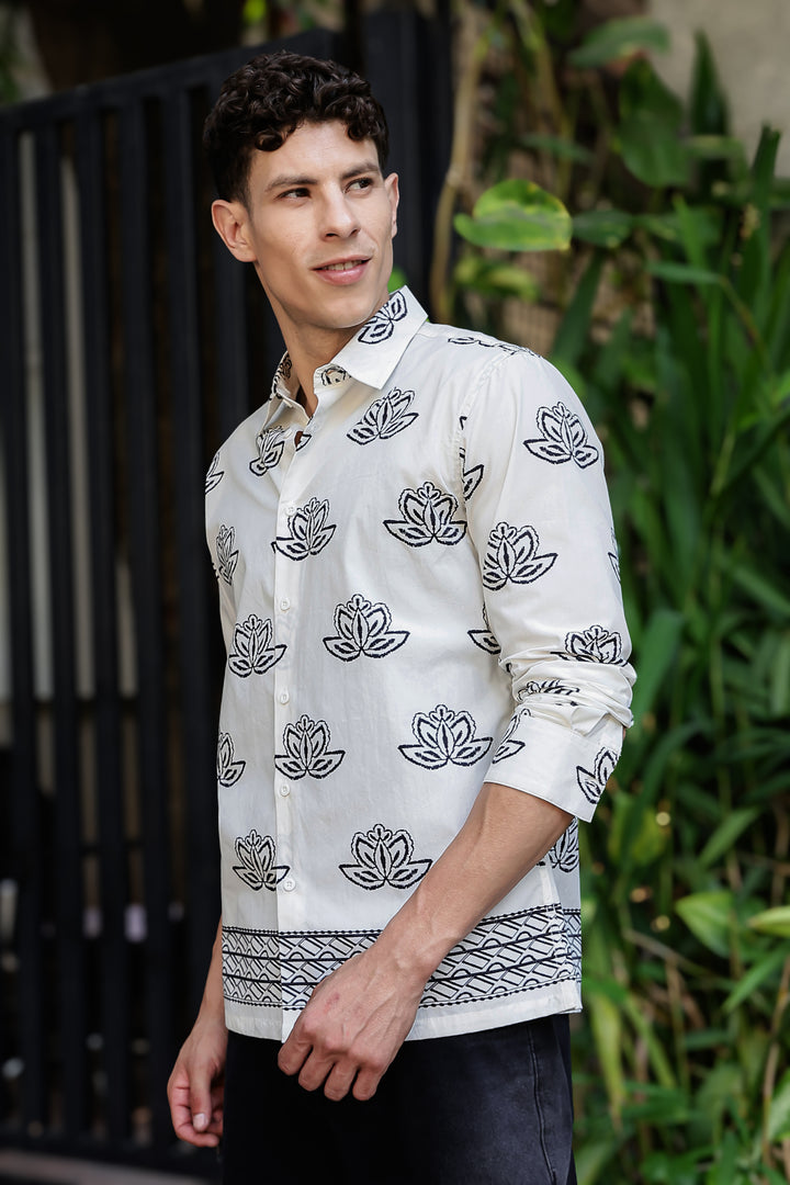 Way of Life: Printed Cotton Shirt