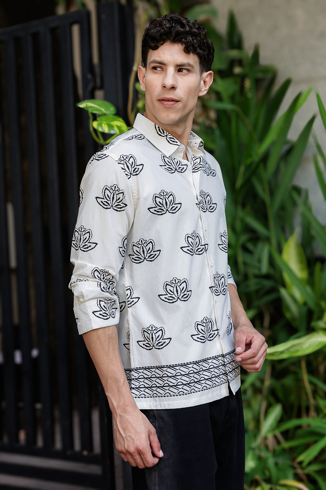 Way of Life: Printed Cotton Shirt
