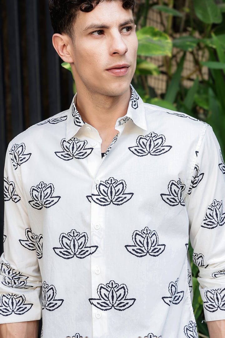 Way of Life: Printed Cotton Shirt