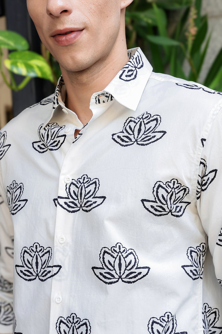 Way of Life: Printed Cotton Shirt