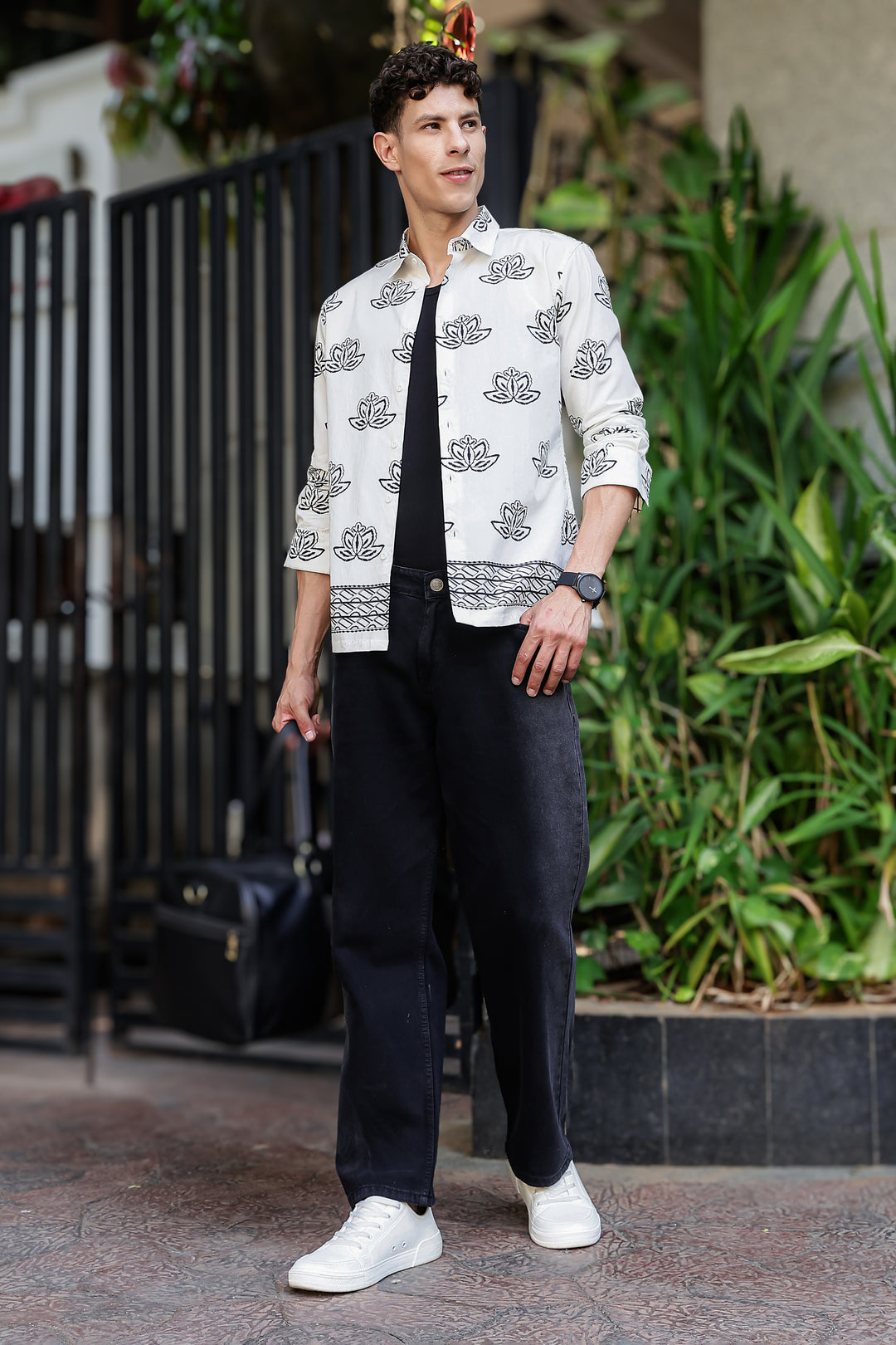Way of Life: Printed Cotton Shirt