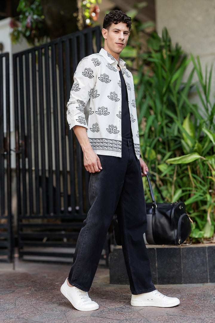 Way of Life: Printed Cotton Shirt