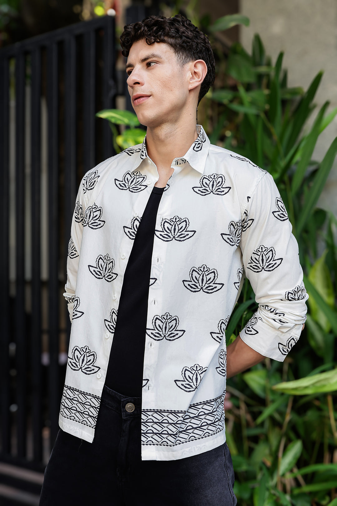 Way of Life: Printed Cotton Shirt