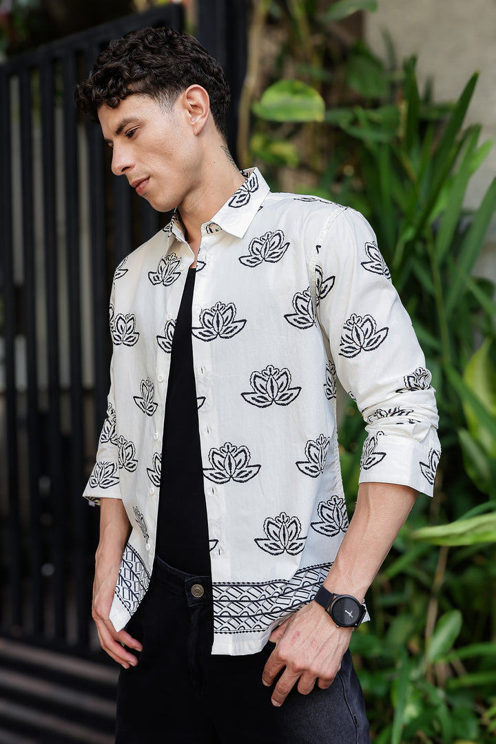 Way of Life: Printed Cotton Shirt