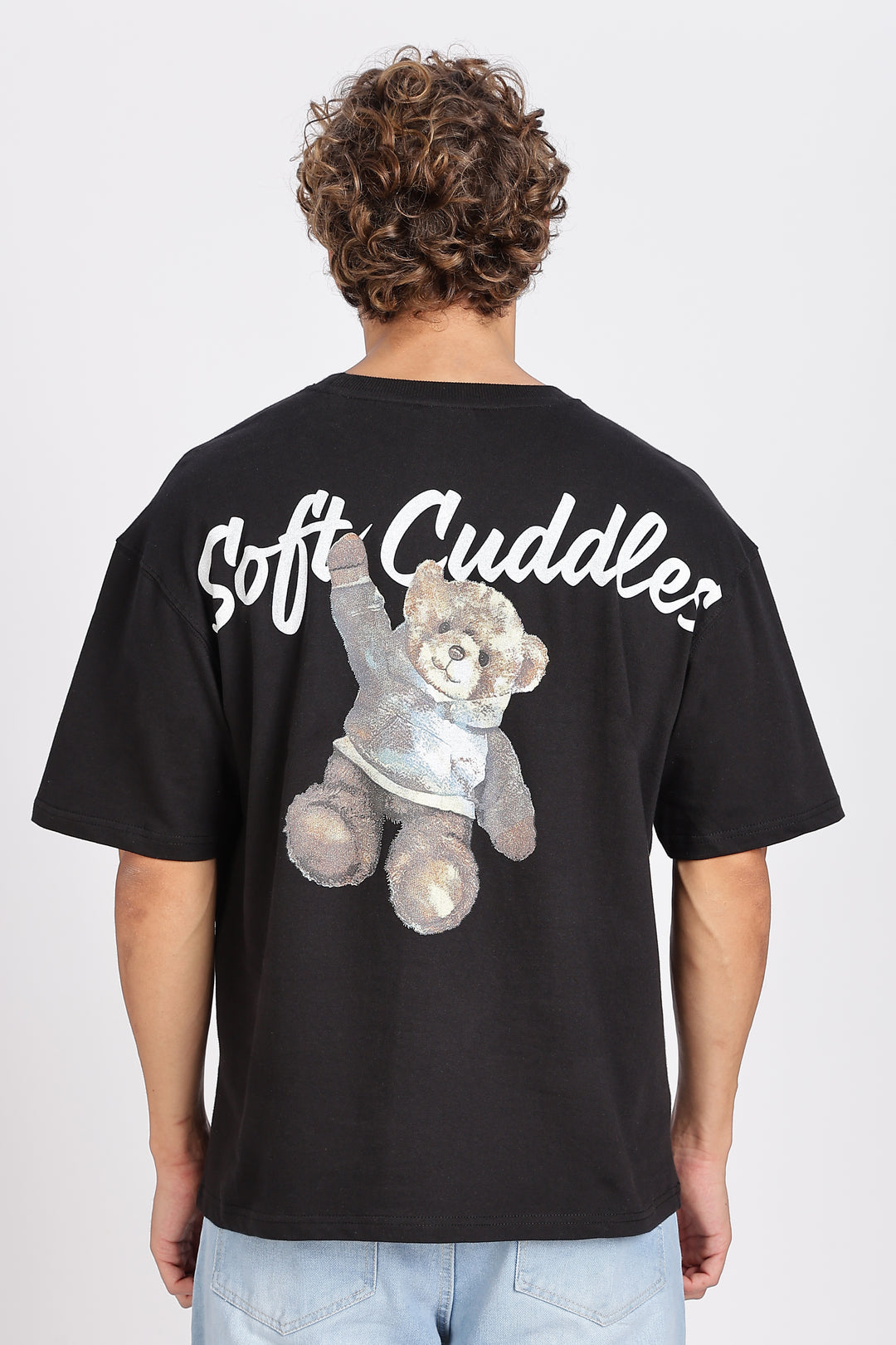 Soft Cuddles: Black Oversized T-shirt