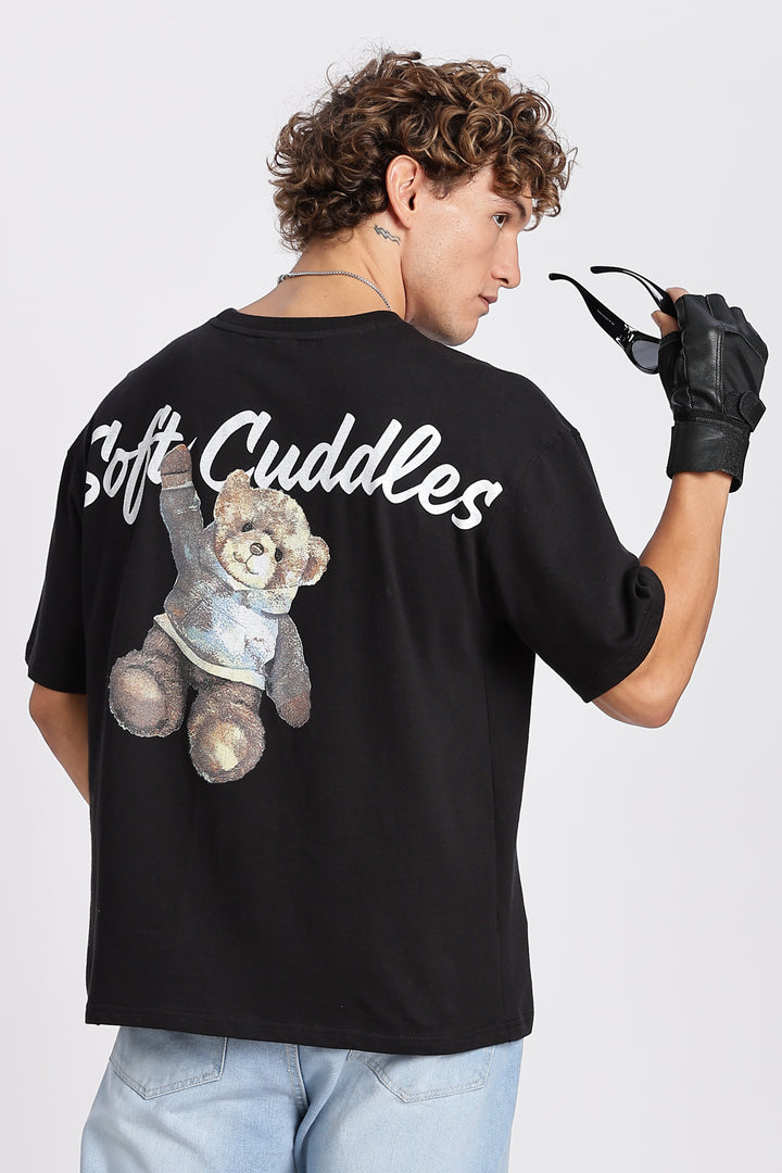 Soft Cuddles: Black Oversized T-shirt
