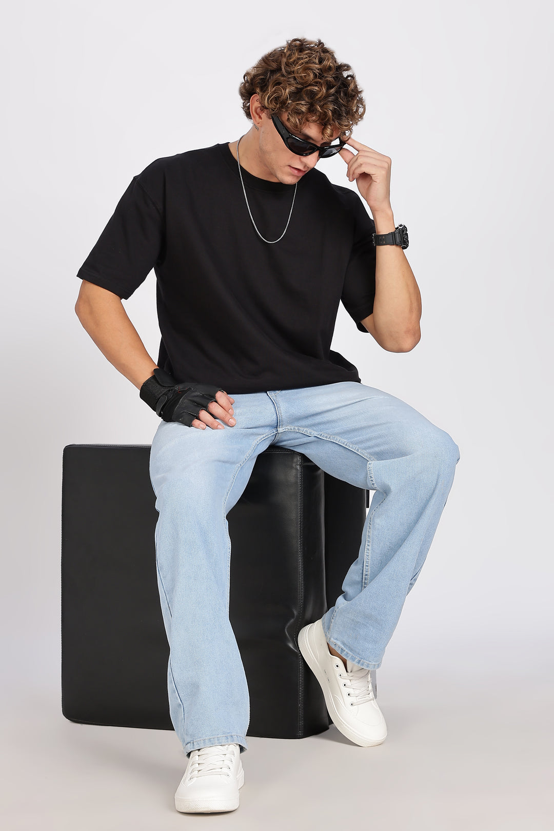 Soft Cuddles: Black Oversized T-shirt
