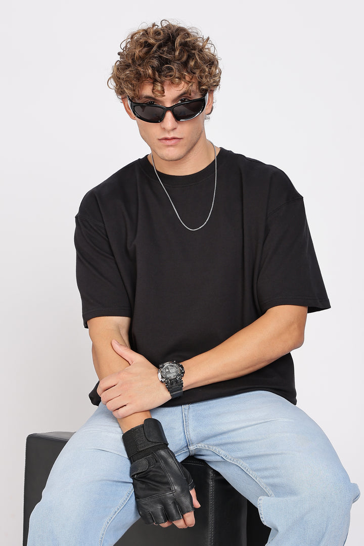 Soft Cuddles: Black Oversized T-shirt