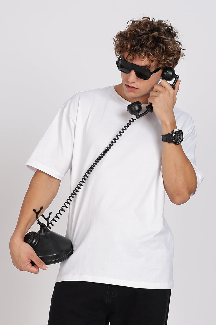 French Toast: White Oversized T-shirt