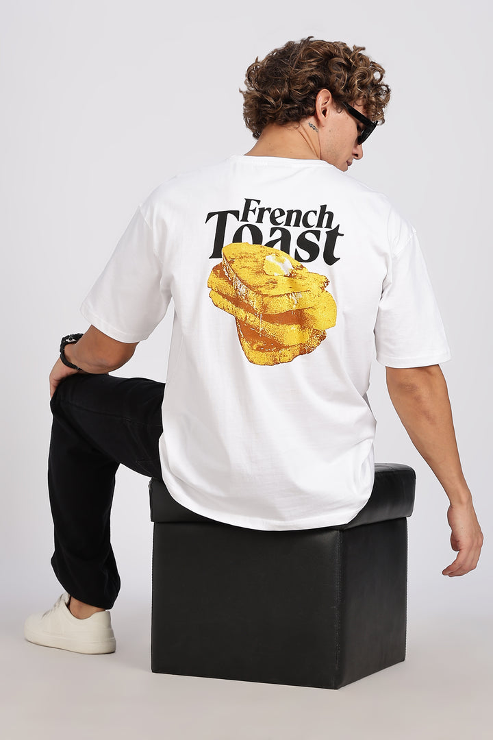 French Toast: White Oversized T-shirt