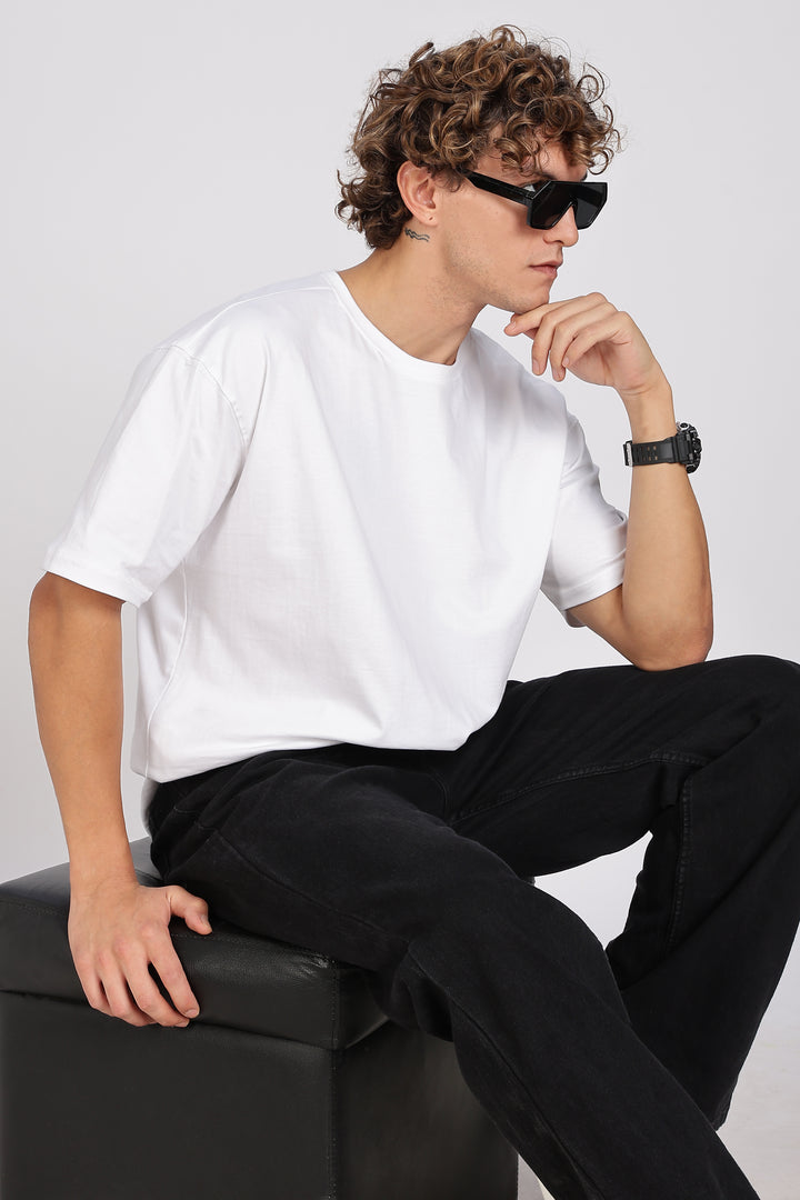 French Toast: White Oversized T-shirt